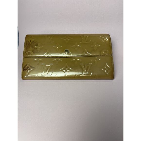 Louis Vuitton Vernis Sarah Wallet Gold Patent Authentic – Read Condition - Picture 1 of 4